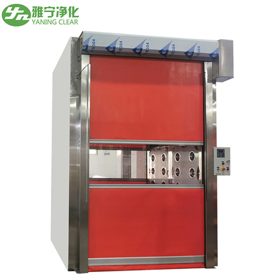 Bộ lọc HEPA Phòng sạch Nhân viên Phòng tắm không khí Tốc độ cao Cửa chớp cuộn lên bằng nhựa PVC