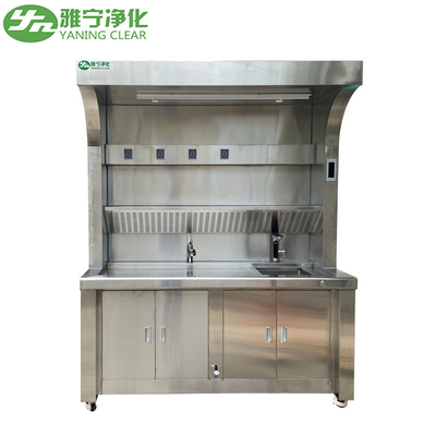 Phòng thí nghiệm 304 thép không gỉ rửa tay bồn rửa đa chức năng Bàn lấy mẫu với vòi kéo dài