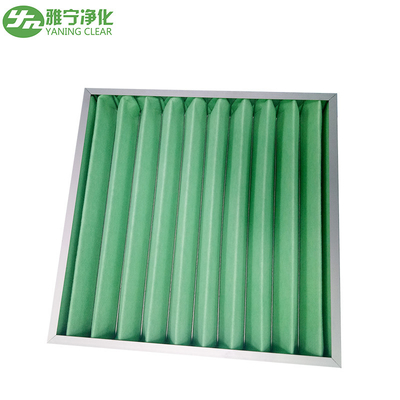 Vật liệu sợi tổng hợp Bộ lọc bảng xếp li G4 Khung nhôm 595x595x46mm