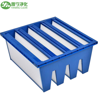 Hệ thống HVAC AHU Phụ - Bộ lọc không khí Hepa Loại W với khung nhựa màu xanh