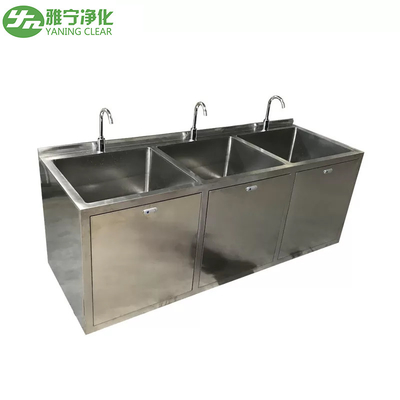 Phòng OT Bồn rửa bằng thép không gỉ cấp y tế với bát lớn và vòi cảm biến