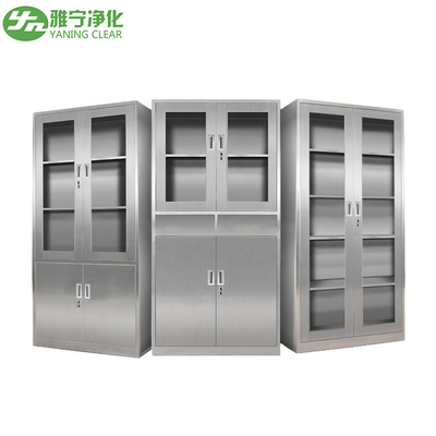 Phòng phẫu thuật Tủ y tế bằng thép không gỉ với cửa sổ rõ ràng không trượt giữa các lớp