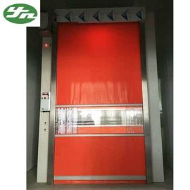 Đường hầm phòng tắm không khí chở hàng tự động với PVC đỏ cuộn lên cửa chớp nhanh