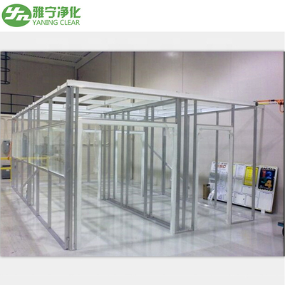 YANING ISO lớp 8 Không bụi phòng sạch mô-đun, thép không gỉ Phòng sạch được chế tạo sẵn với đèn LED