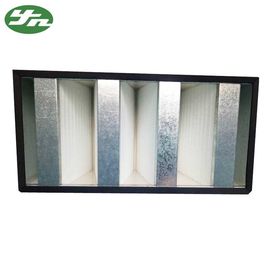 Khung mạ kẽm Bộ lọc HEPA xếp nếp nhỏ / Bộ lọc V Bank HEPA cho phòng sạch