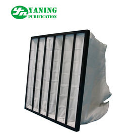 Túi trắng trước bộ lọc không khí Khung nhựa với túi vải không dệt