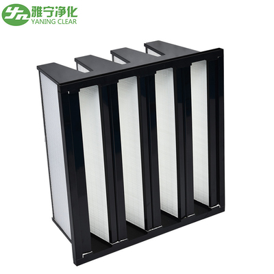 Bộ lọc Hvac Hepa V Bank H10, Bộ lọc không khí hiệu quả cao 610 * 610 * 295mm