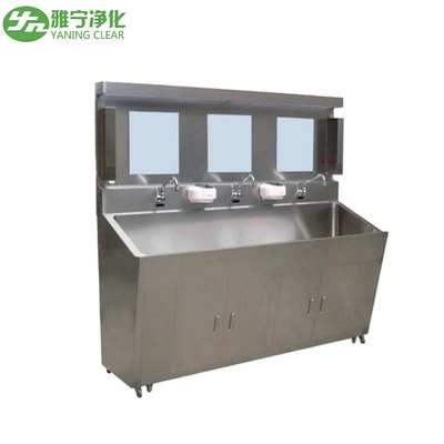 Chất liệu thép không gỉ chống gỉ rửa tay phẫu thuật rửa chén với vòi cảm biến cho bệnh viện