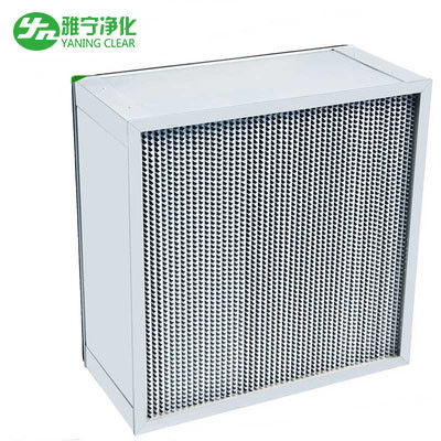 Bộ lọc không khí Deep Pleat HEPA H10 - H14 Khung thép mạ kẽm cho phòng sạch