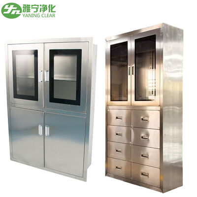 Tủ y tế bằng thép không gỉ 304 cửa kính với tính năng chống ẩm để lưu trữ thuốc bệnh viện