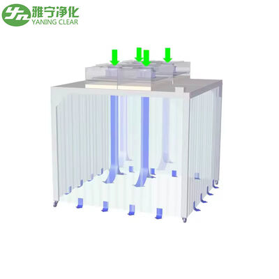 Thép không gỉ kích thước tùy chỉnh SUS304 phòng sạch với bộ lọc HEPA 99,99% hiệu quả