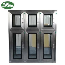 Tùy chỉnh Hộp thông hành phòng sạch bằng thép không gỉ với Cửa sổ chuyển nhiều lớp Hộp đựng nhiều lớp