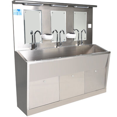 YANING thép không gỉ rửa tay bồn rửa với tay miễn phí và chạm đầu gối cho bệnh viện hoạt động nhà hát trơn trơn
