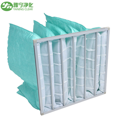 Hệ thống thông gió YANING Thay thế EN779 F9 ASHRAE MERV 15 Phương tiện tĩnh điện Bộ lọc túi hút bụi nhiều túi
